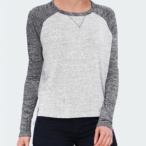 rag & bone Gray and Black Crew Neck Sweater